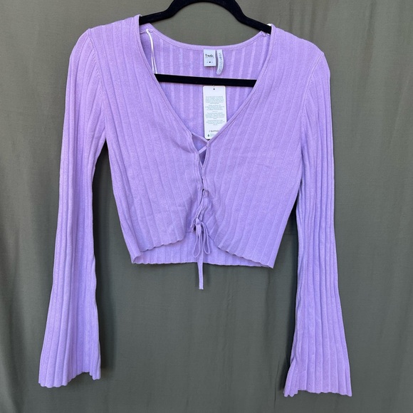 Simons Twik Flare L/S tie up too - Purple - size small - Picture 1 of 3